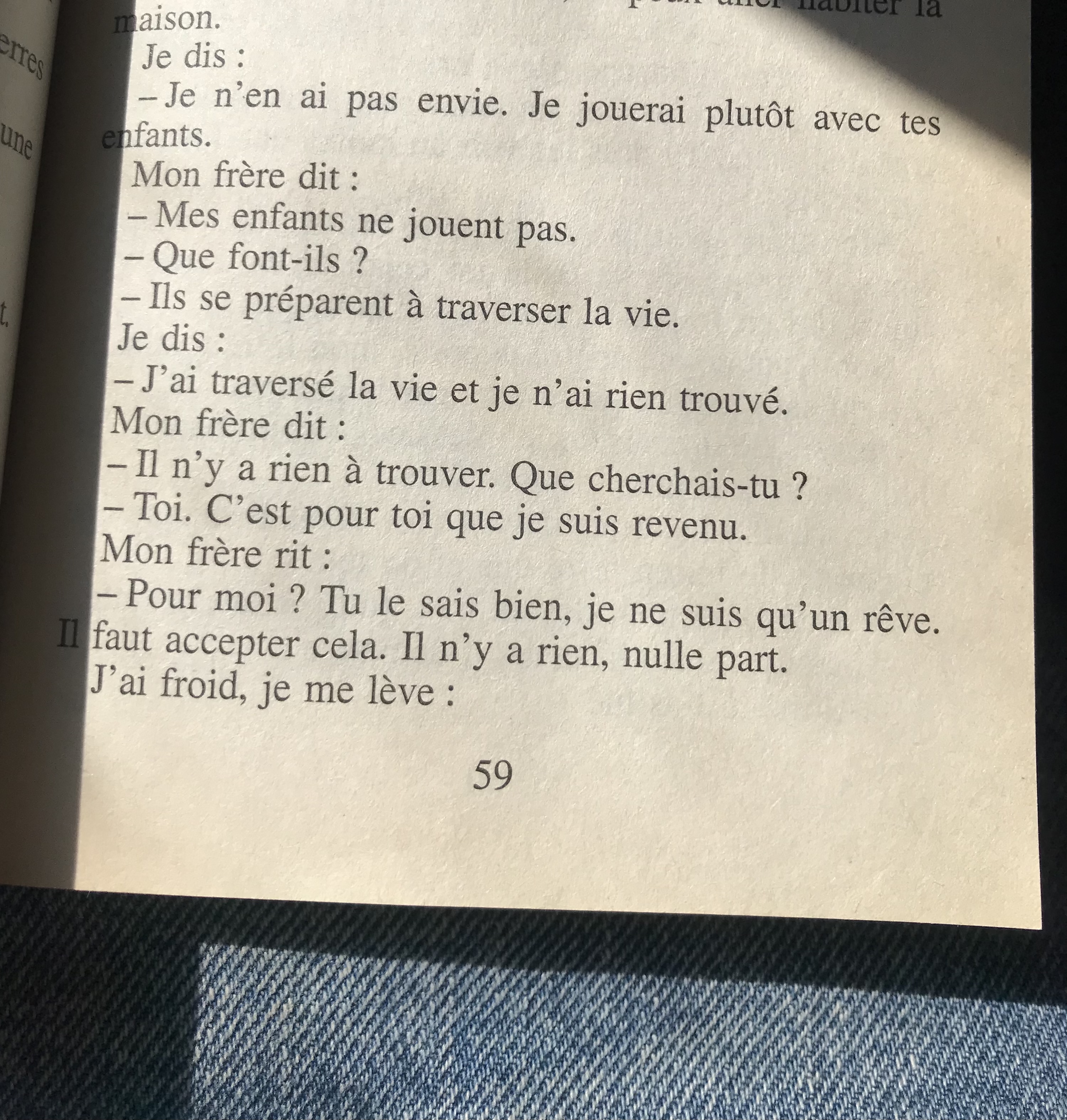 Text from the novel, La Preuve, by Agota Kristof